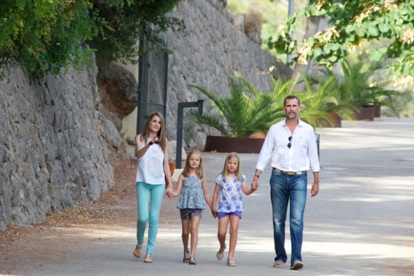La familia, feliz durante su estancia en Mallorca.