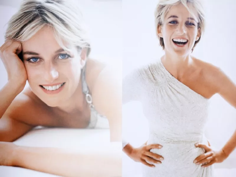 Diana Spencer en una de las sesiones fotográficas para Mario Testino