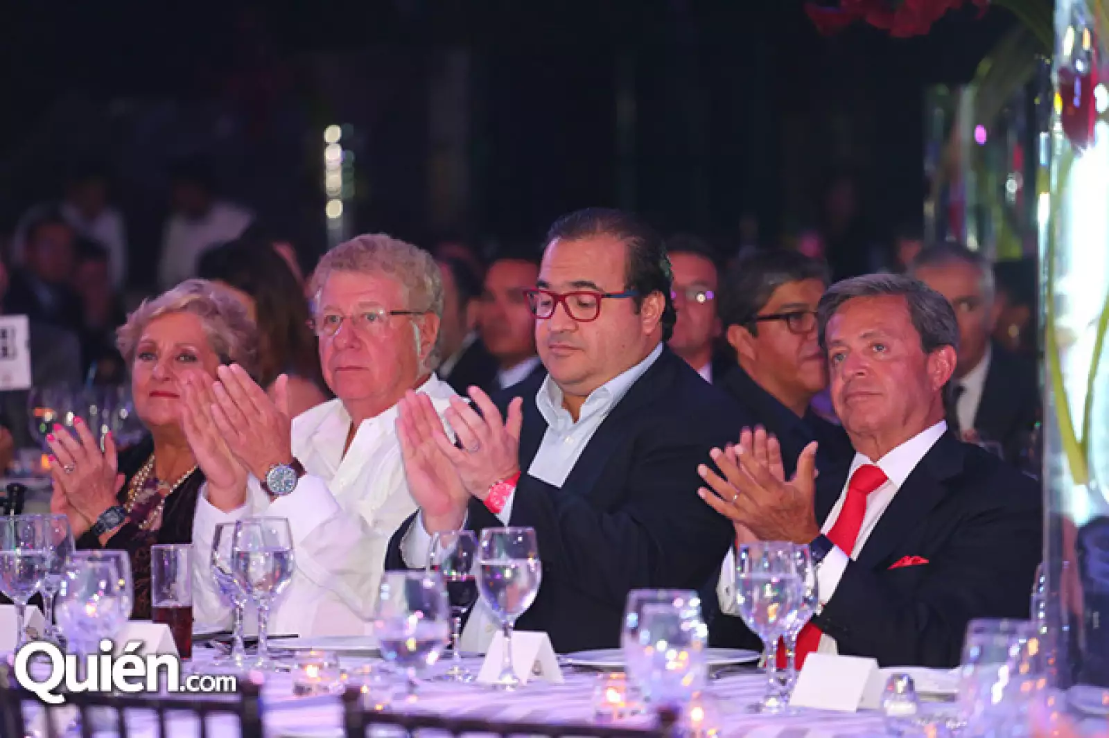 Cynthia y Calros Alazraki con Javier Duarte y Carlos Peralta