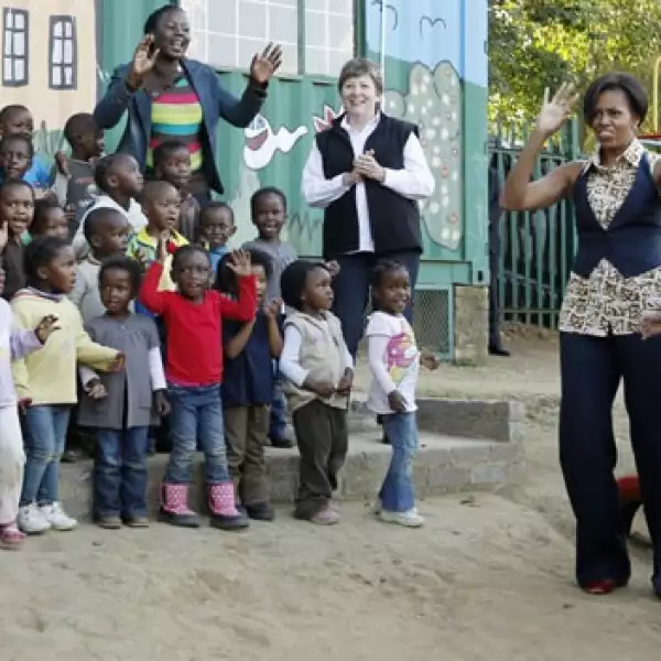 Michelle Obama - hijas - Sudáfrica