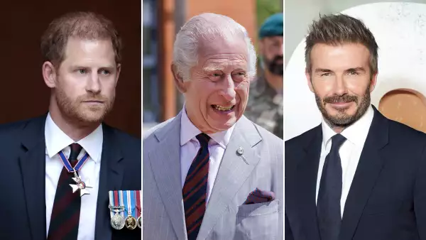 Príncipe Harry, rey Carlos III de Inglaterra, David Beckham