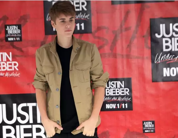 Justin Bieber durante la conferencia de prensa en la Ciudad de México.
