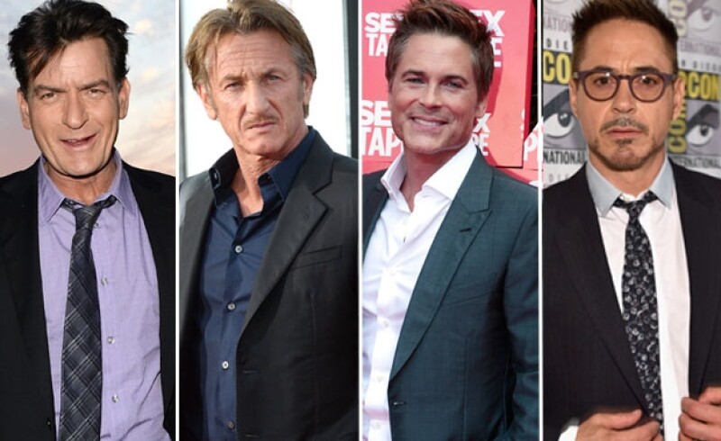 Charlie Sheen, Sean Penn, Rob Lowe, Robert Downey Jr.