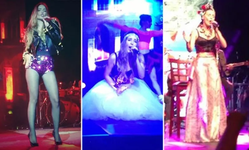La cantante de pop más famosa de México dio por inaugurada su gira por la República mexicana en un show en Monterrey, momento que compartió en un video de "keek".