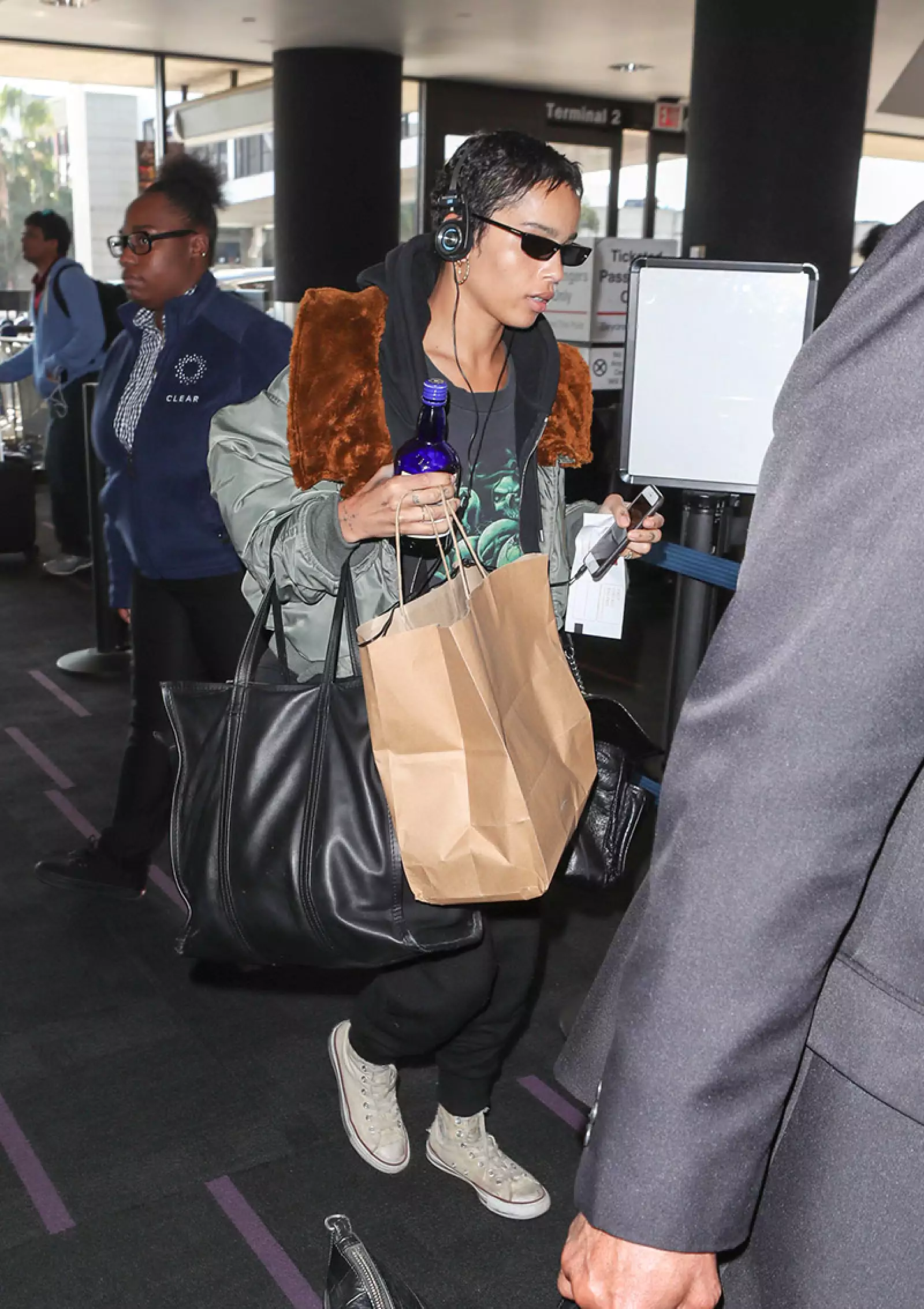 Zoe Kravitz at LAX International Airport, Los Angeles, USA - 11 Jan 2018