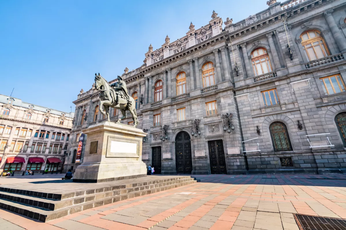 National Art's Museum also know as "Museo Nacional de Arte or MUNAL", and statue of Carlos IV or "El Caballito" in downtown.