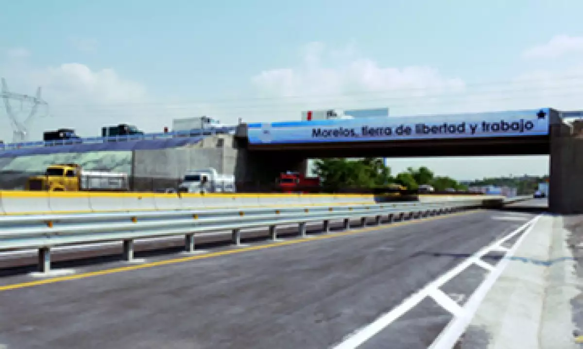 El nuevo distribuidor vial de Morelos contó con una inversión de 25 mdp (Foto: Cortesía Ara)