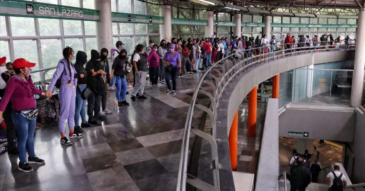 Protesta feministas metro
