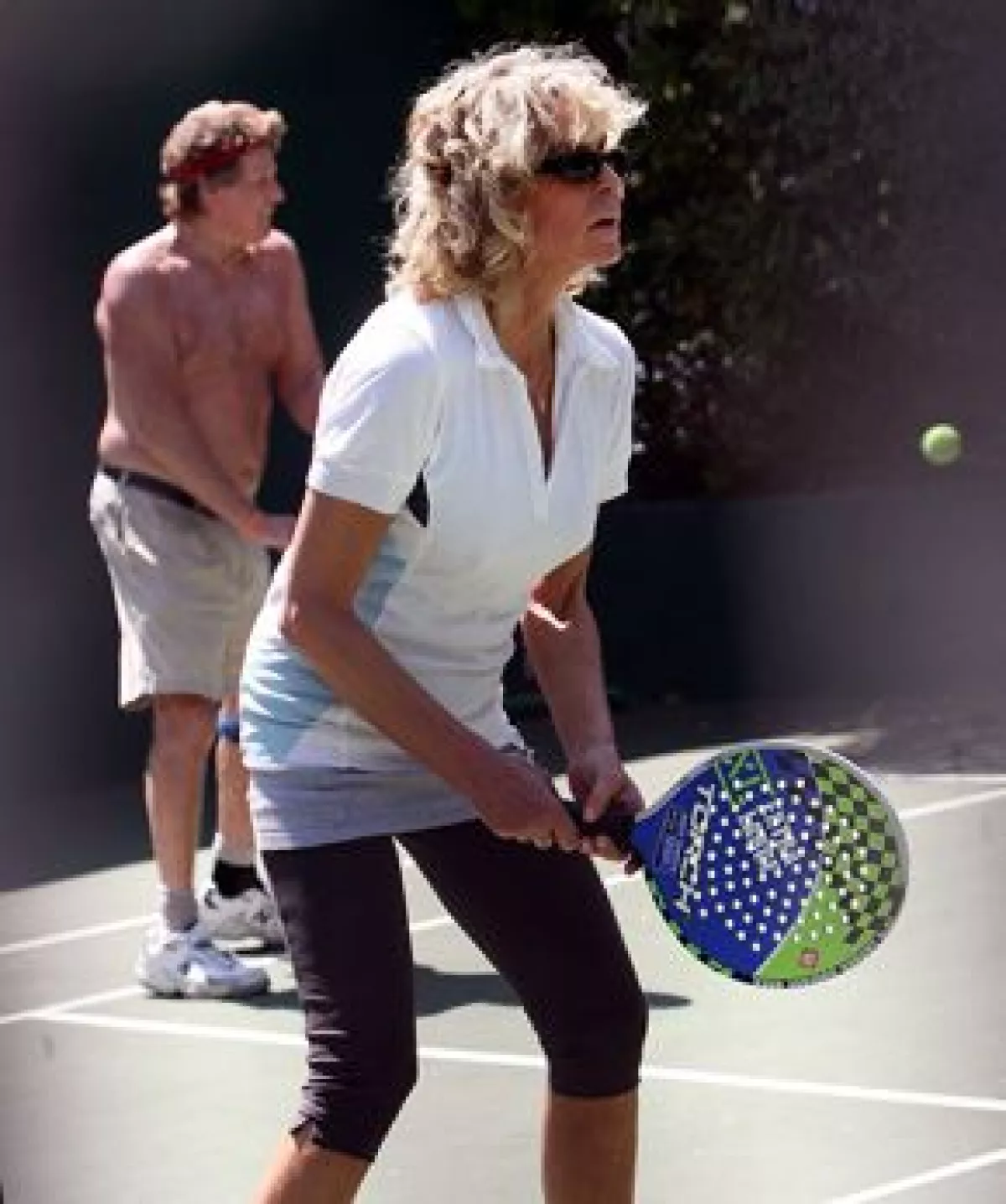 A Farrah le gustaba practicar tenis y paddleball con su novio, Ryan O'Neal.
