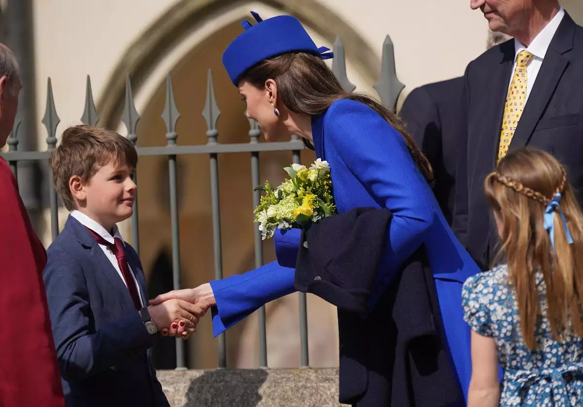 Kate Middleton durante el servicio de Pascua
