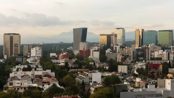 Aerial view of Polanco District in Mexico City
