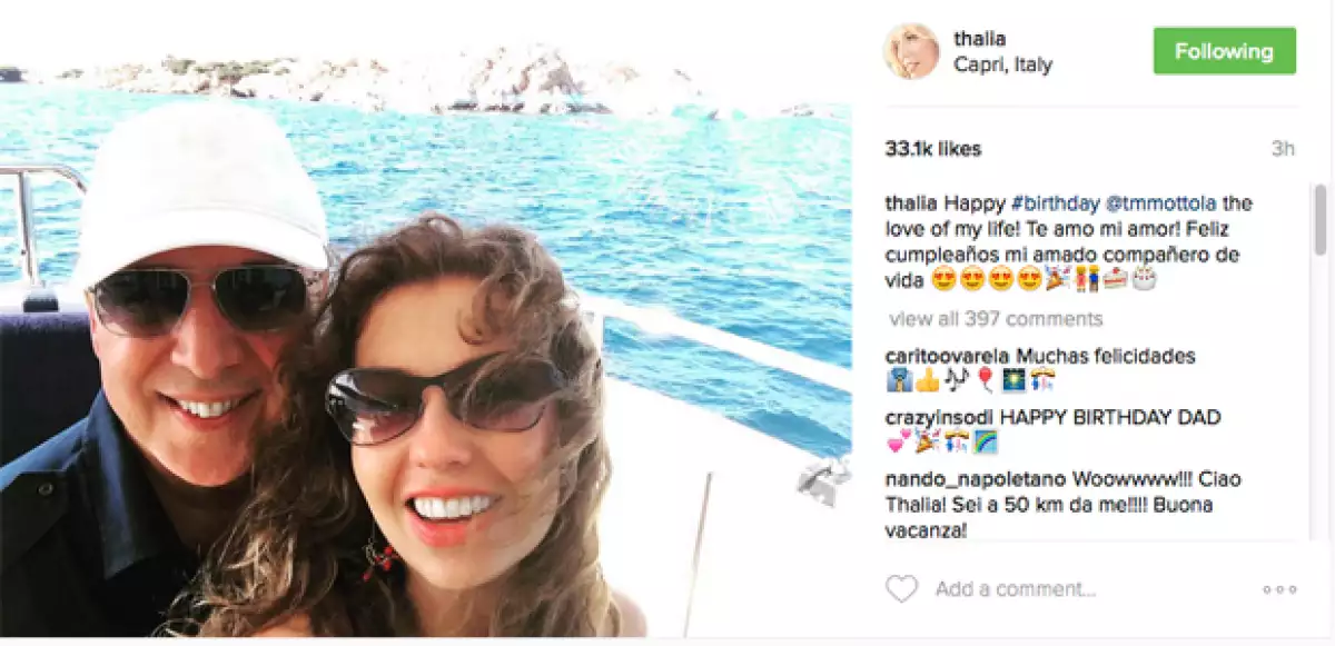 La cantante mexicana no dudó en hacer pública su felicitación para su esposo, quien este 14 de julio cumple años.