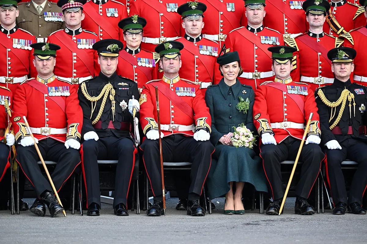 Prince William and Catherine Duchess of Cambridge attend St Patrick's Day Parade, Aldershot, UK - 17 Mar 2022