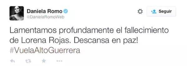 Daniela Romo llamó guerrera a Lorena.