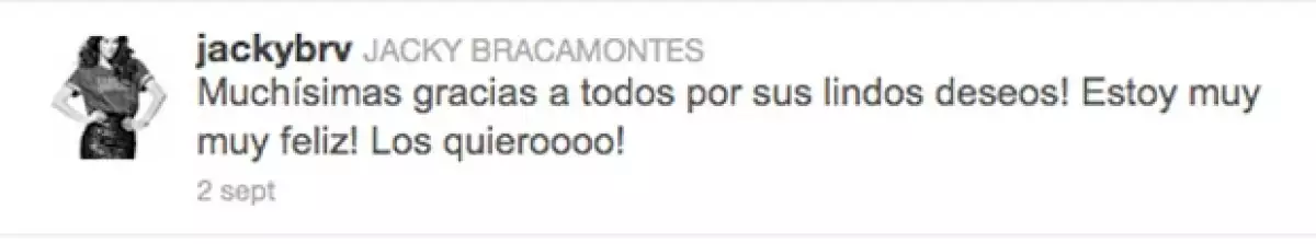 Jacky expresó lo feliz que se encuentra a unas horas de casarse.