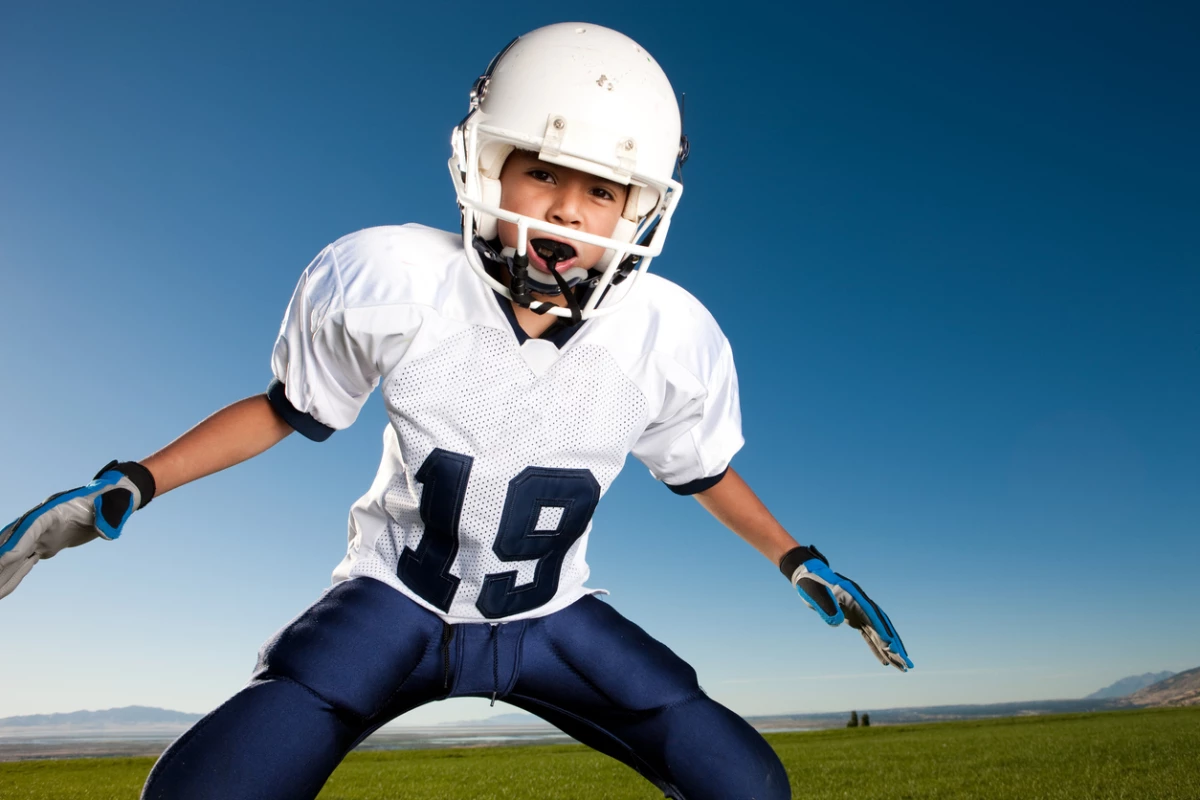Little League Football Player Ready to Tackle