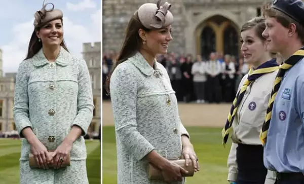 Kate lució como nunca su pancita de casi 6 meses en un lindo vestido color menta.