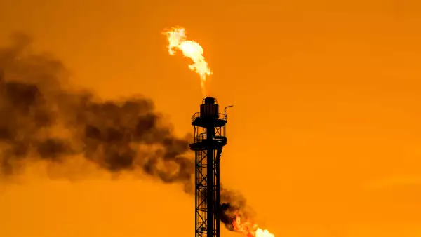 Burning chimney