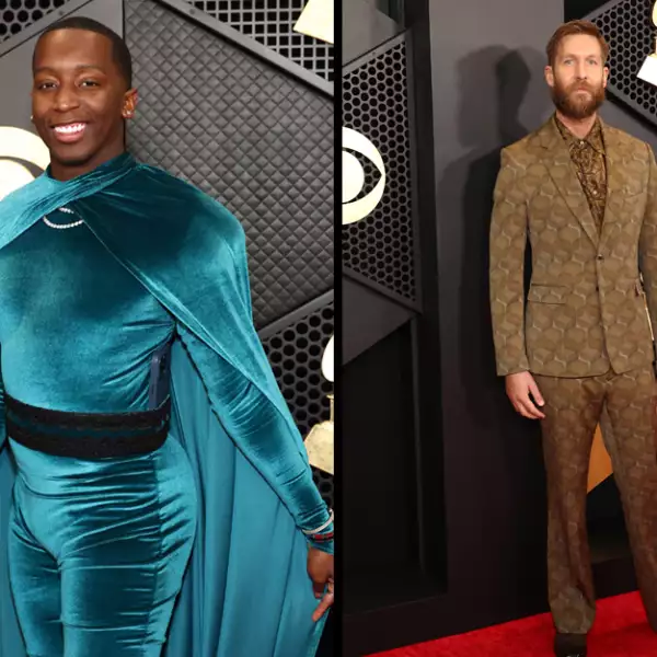 El youtuber Markell Whashington y el artista Calvin Harris desfilaron por la red carpet de los Grammy 2024 cada uno con su propio estilo.
