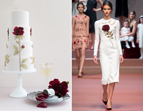 La más reciente colección de The Caketress fue inspirada en las pasarelas de 2015, como esta de Dolce & Gabbana para otoño.