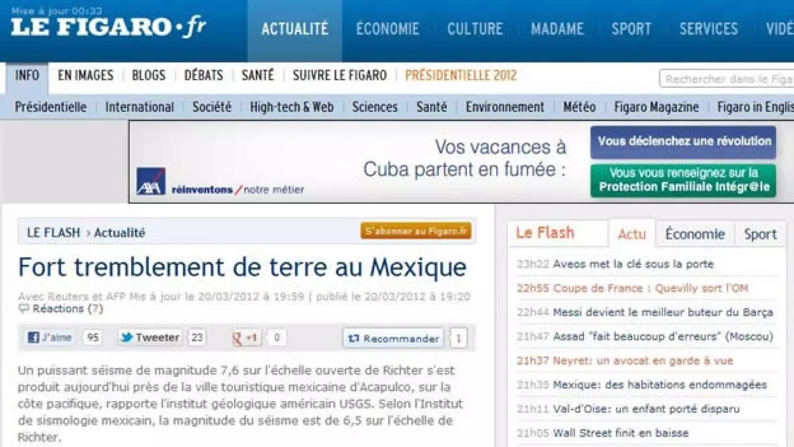 Portales temblor Le Figaro