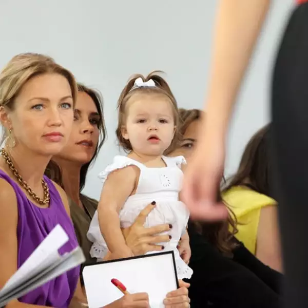 En la semana de la moda de Nueva York, acompañando a Victoria en su pasarela.