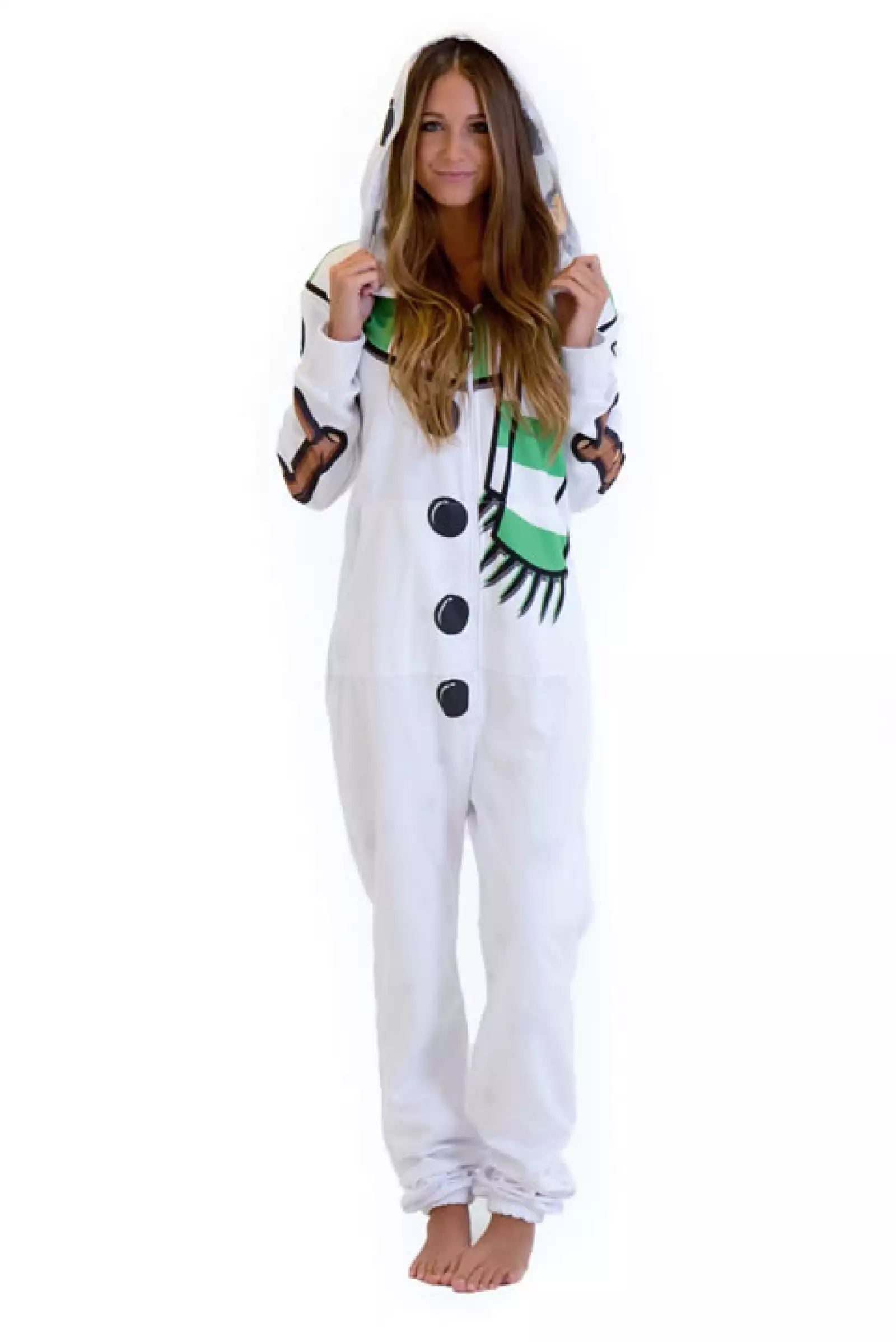 Onesie en forma de mono de nieve diseñado por Katy Perry. 2,228 pesos, precio aprox. en BelovedShirts.com.