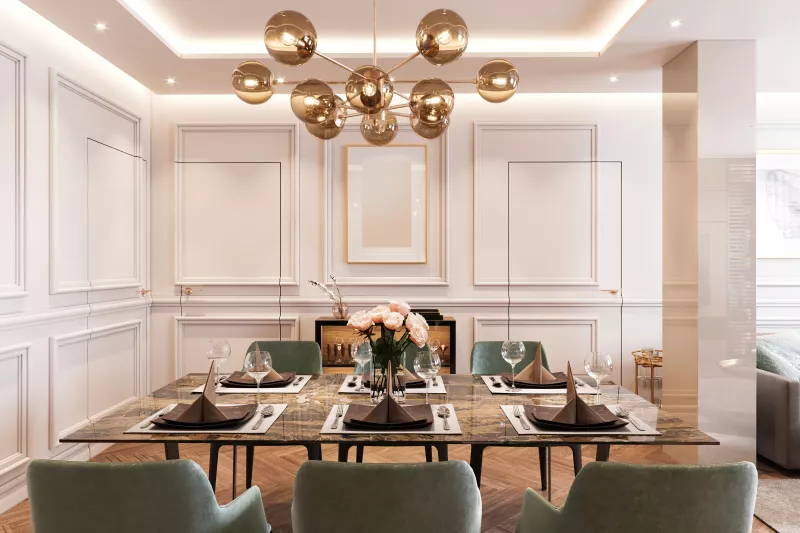 Espacio con molduras en interior