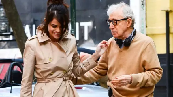 Selena Gómez y Woody Allen en rodaje