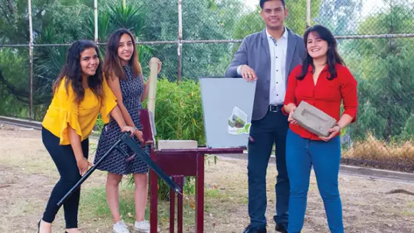 maquina ladrillos bambu