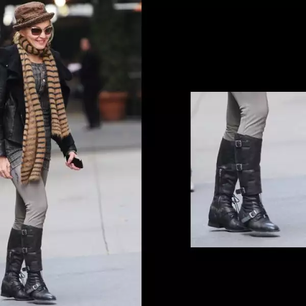 Madonna también sigue esta tendencia, son algo rudas pero se ven cool con el atuendo adecuado.