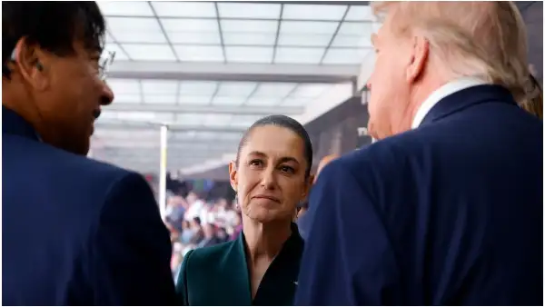 En la imagen, la presidenta Claudia Sheinbaum y su homólogo Donald Trump.