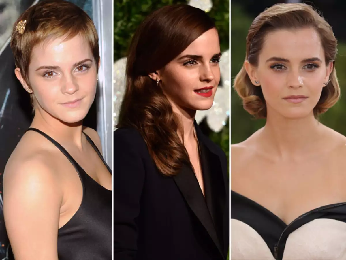 Emma pasó de un corte pixie al pelo largo a un bob midi.