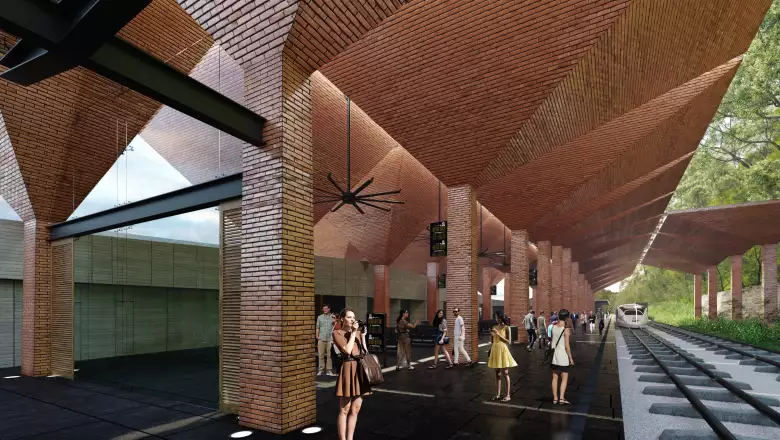La estación de Boca del Cerro es diseñada por Cámara+Cámara Arquitectos