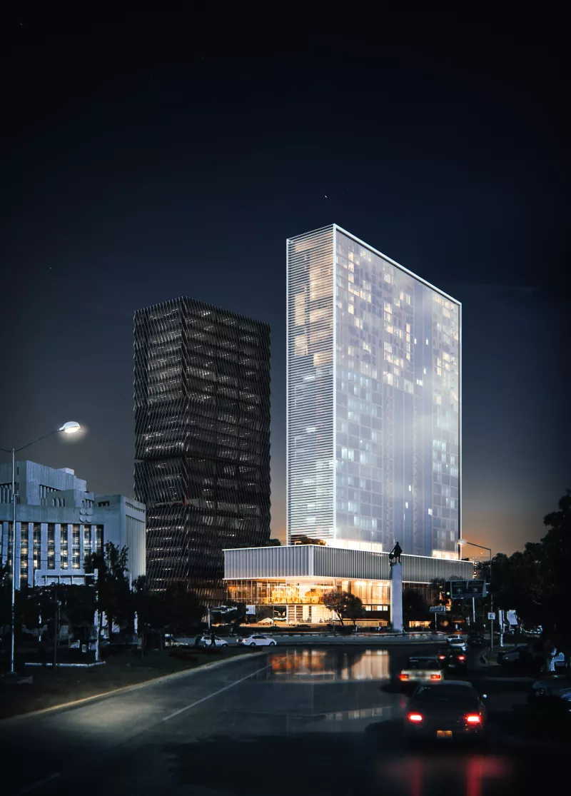 Los nuevos departamentos de Greystar en Guadalajara estarán en los últimos 11 niveles de la torre. 