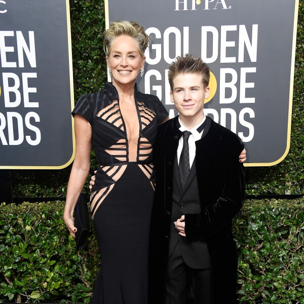Sharon Stone con su hijo Roan.