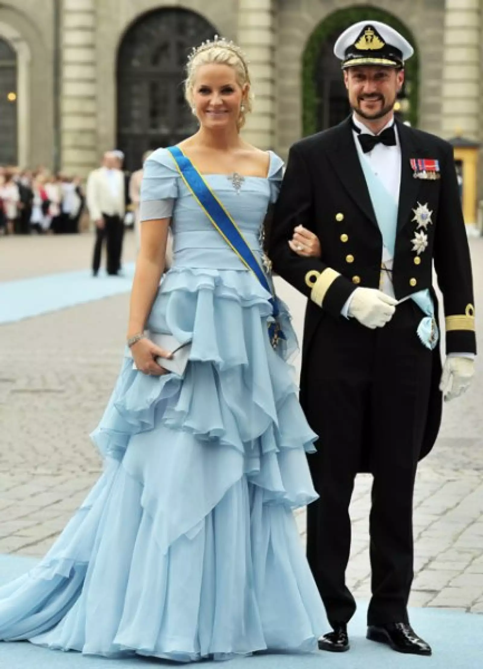 El Gran Príncipe Haakon y la Gran Princesa Mette-Marit de Noruega.