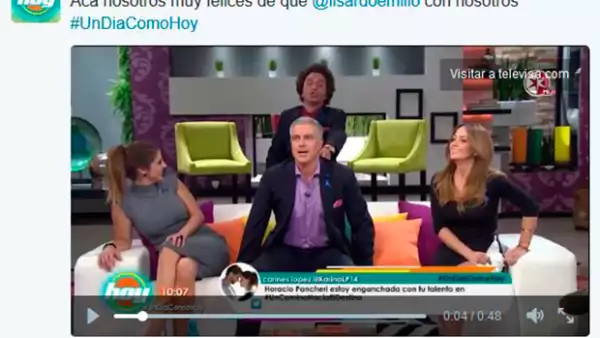 Luego de que se dijera que el actor dejaba la conducción del programa, este lunes estuvo en pantalla y el productor respondió con humor a los rumores de su salida.
