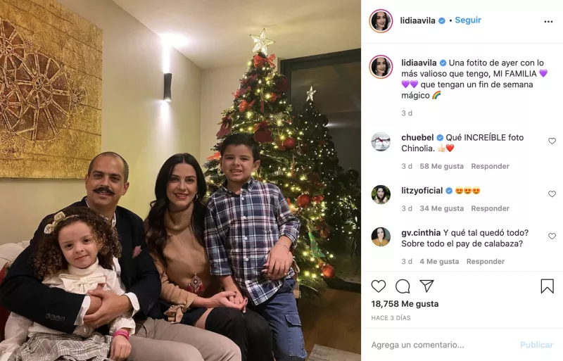 Lidia Ávila y su familia