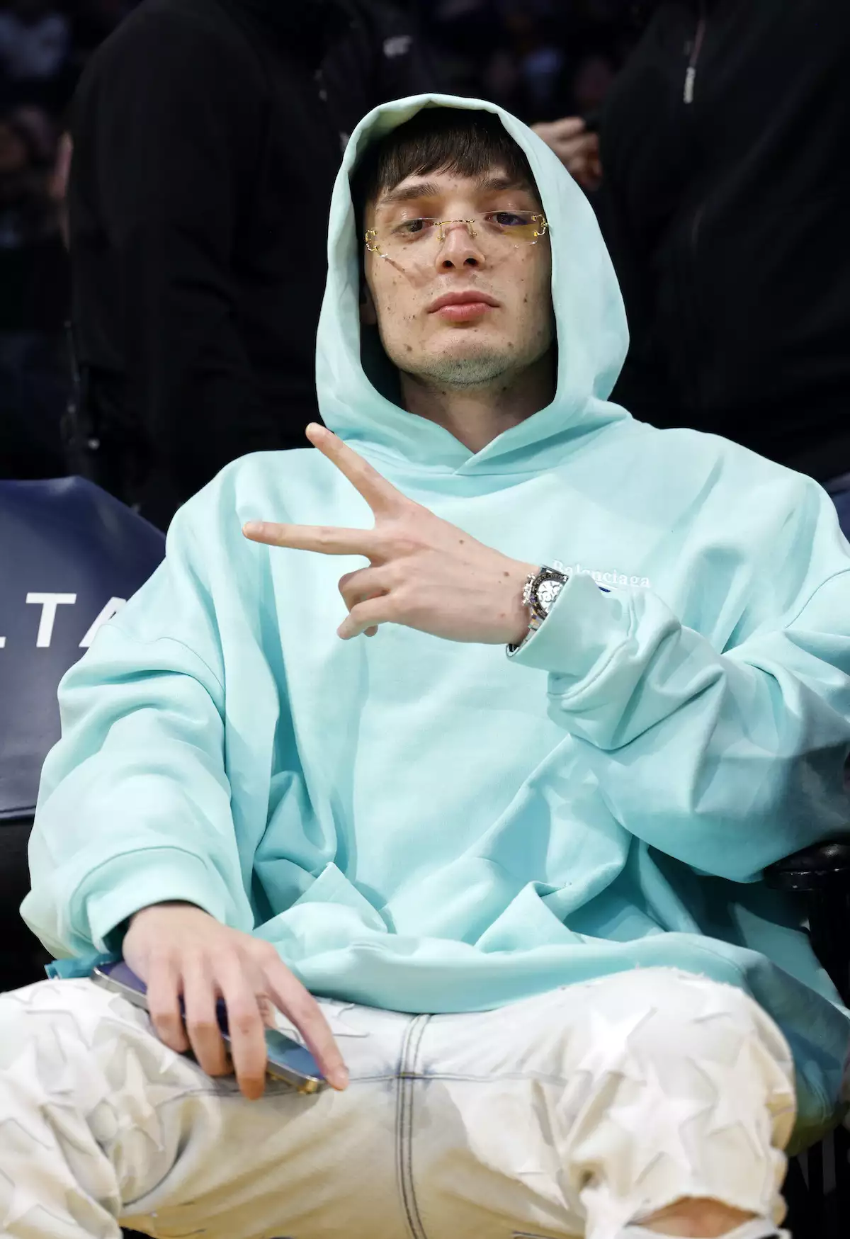 Celebrities At The Los Angeles Lakers Game