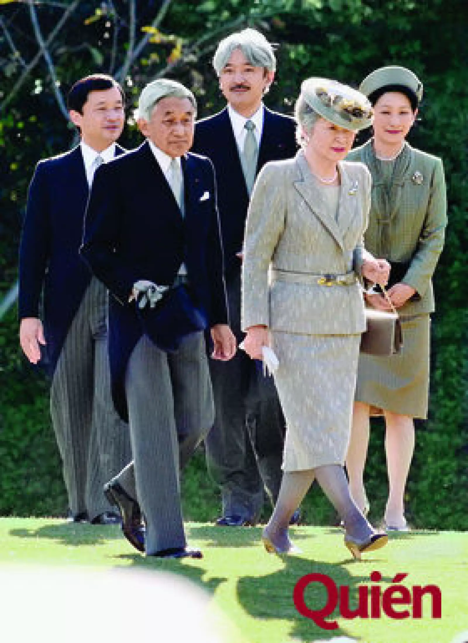 Príncipe Naruhito de Japón, Príncipe Akishino de Japón, Princesa Kiko de Japón, Emperador Akihito de Japón, Emperatriz Michiko de Japón