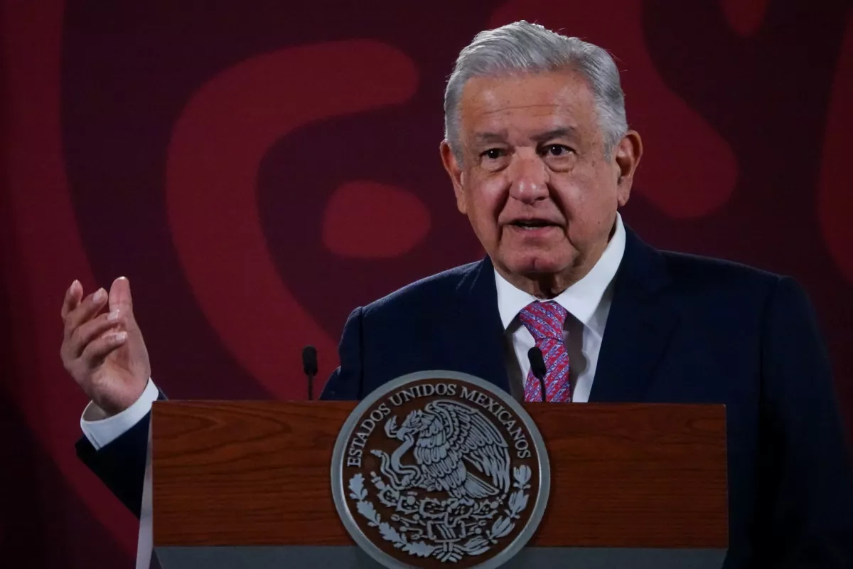 Andrés Manuel López Obrador durante la conferencia matutina donde expuso las acciones contra los narcóticos