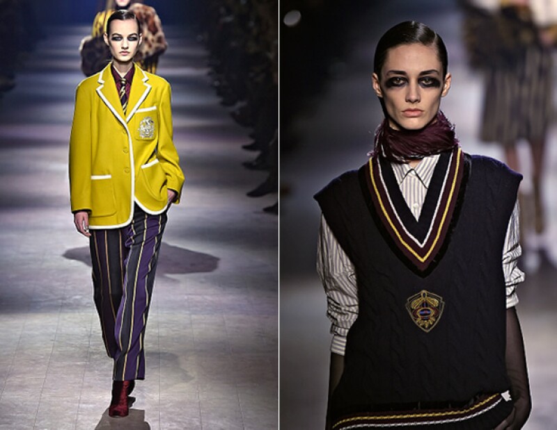 El brillo, las texturas y las faux fur fueron un elemento importante en esta pasarela.