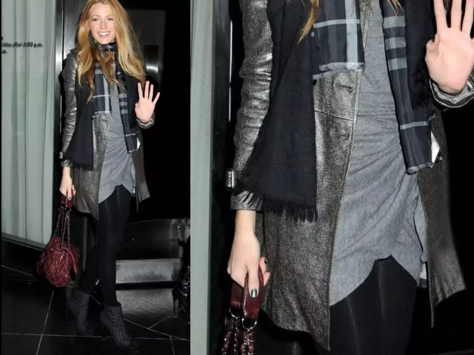 Las siluetas tradicionales se modernizan con tonos metálicos checate como lo usa Blake Lively.