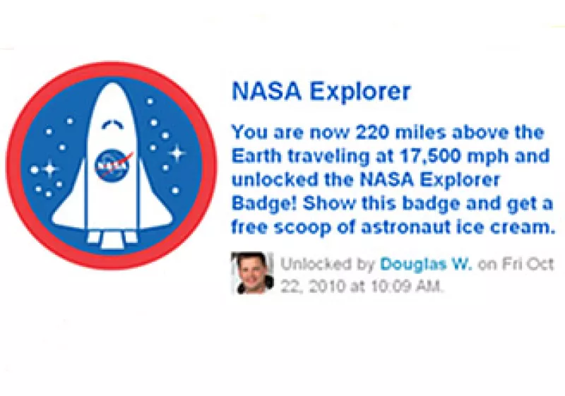 Esta fue la imagen que recibió Whelock al decir que estaba en la Estación Espacial Internacional. (Foto: Cortesía Foursquare)