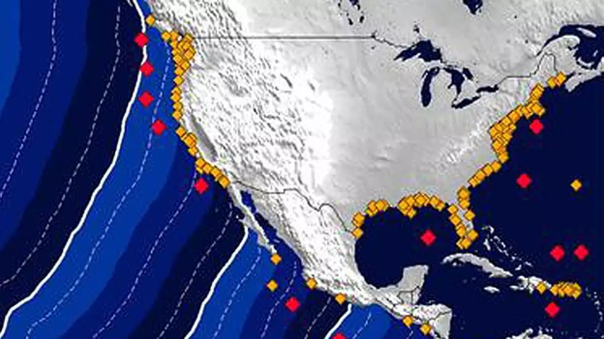 Mapa oleaje tsunami