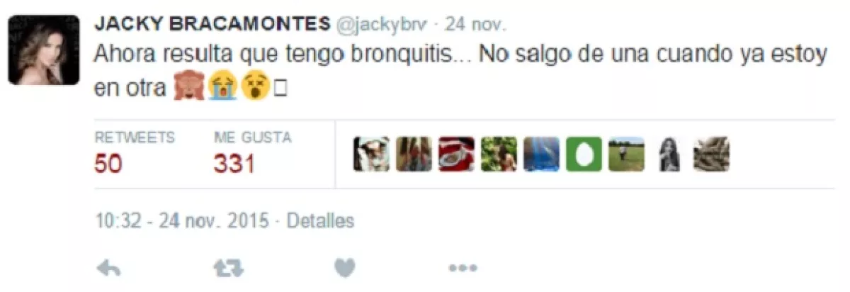 Su enfermedad respiratoria viene semanas después de que sufriera de salmonelosis.