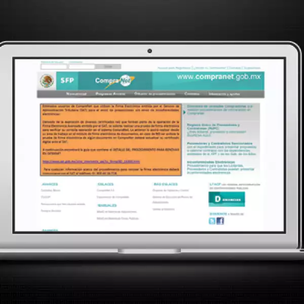 Compranet vuelve tras 16 dias suspendido