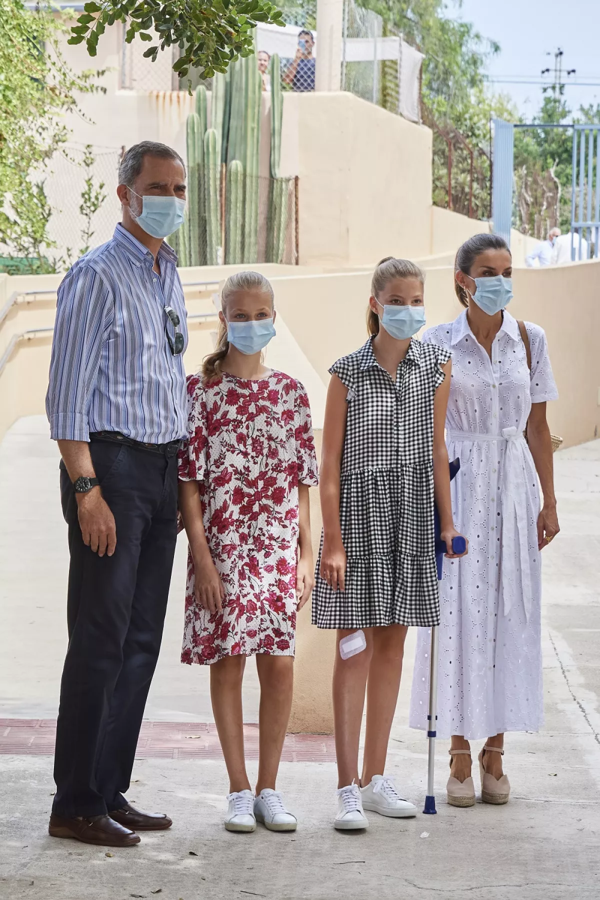 Rey Felipe VI, princesa Leonor, infanta Sofía y la reina Letizia
