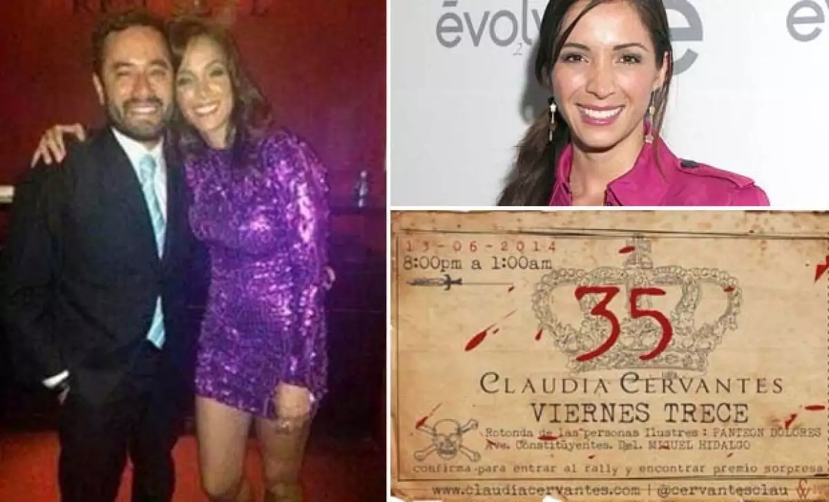 Pese a que se dice que el delegado no asistió a la celebración, lo que es un hecho es que él y Claudia Cervantes tienen una relación de amistad. A la derecha, una imagen de la supuesta invitación a la fiesta.